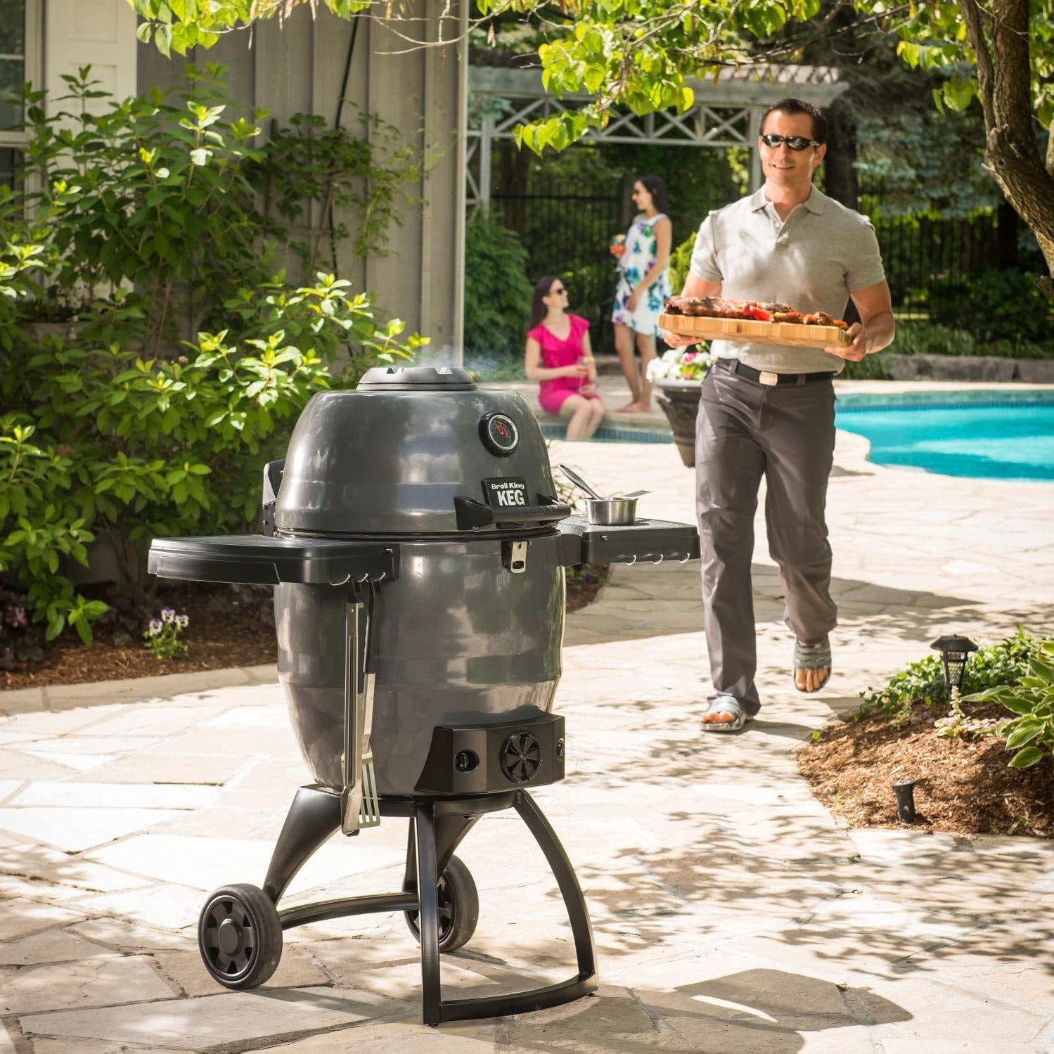 Broil King Keg 5000 Steel Charcoal Kamado Grill - Gray - 911470 - Image 3