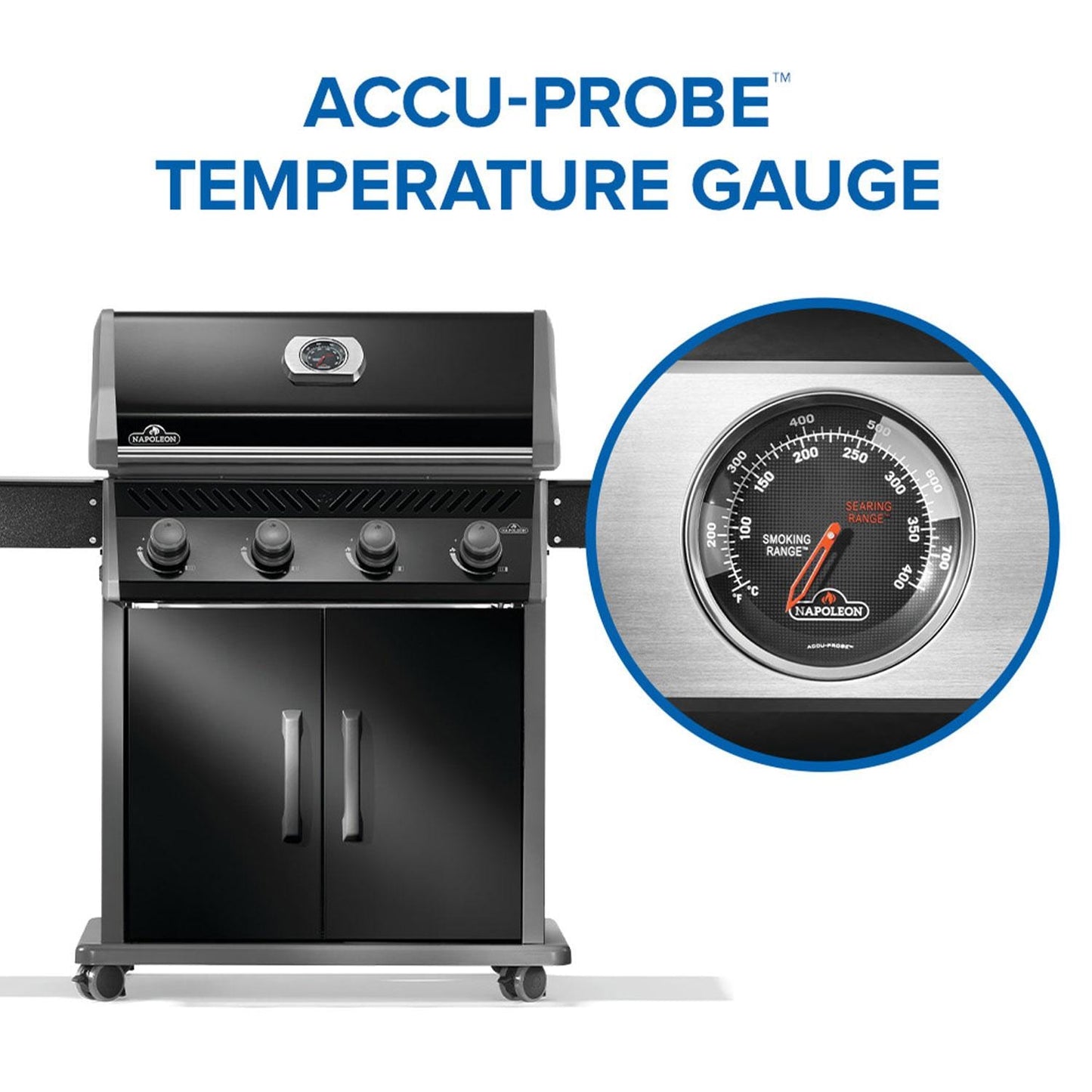 Napoleon Rogue 525 4-Burner Propane Grill  - Black - R525PK-2-SS - Image 6