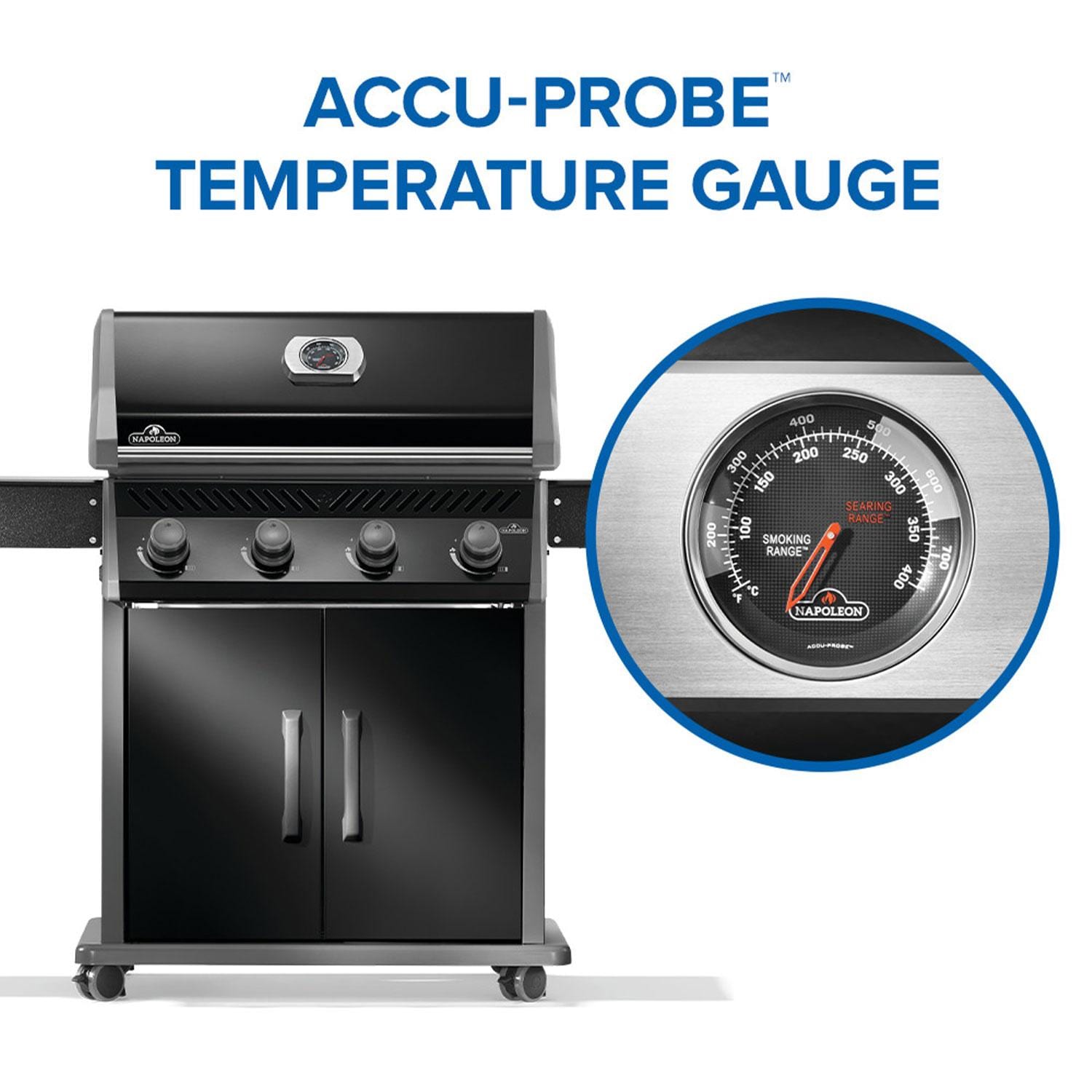 Napoleon Rogue 525 4-Burner Propane Grill  - Black - R525PK-2-SS - Image 6
