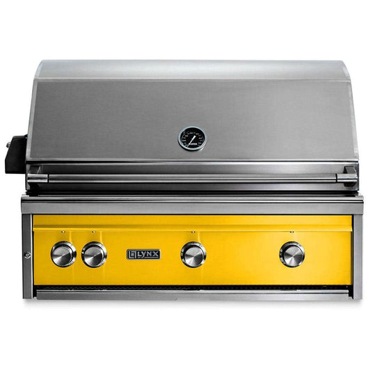 Lynx Professional 36 Inch Built-In Natural Gas Grill w/ Rotisserie in California Poppy - L36R-3-CANG - Image 1
