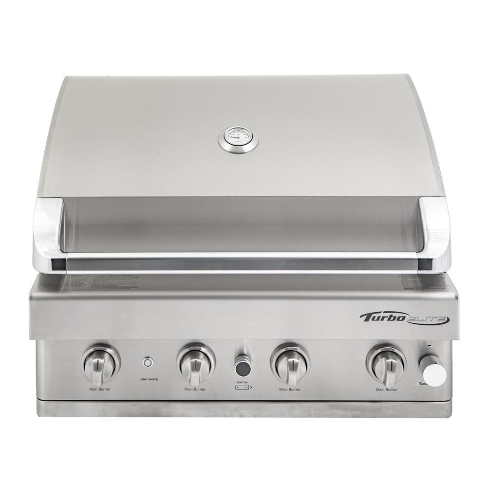 Turbo Elite 32-Inch 4-Burner Built-In Natural Gas Grill With Rear Infrared Burner - BTE3221BNG - Image 1