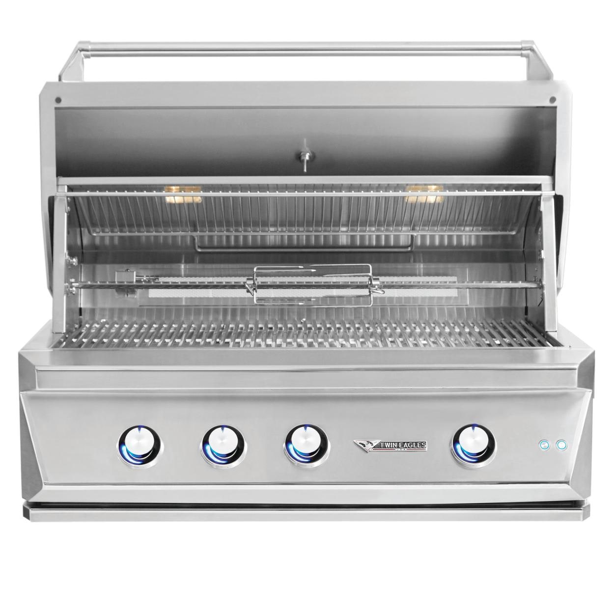 Twin Eagles 42-Inch 3-Burner Natural Gas Grill with Sear Zone & Infrared Rotisserie Burner On Deluxe Cart - Image 2