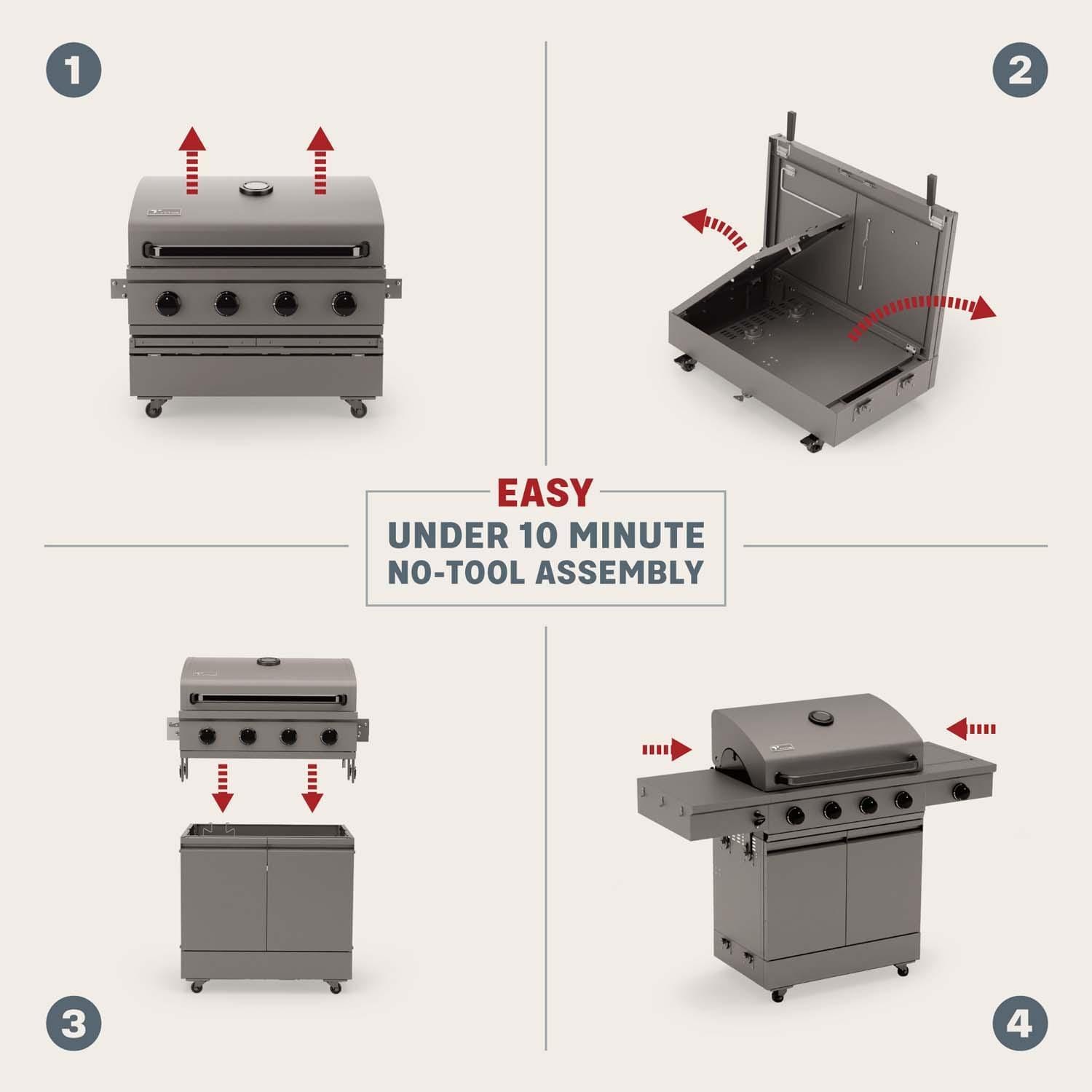 TYTUS Anaheim 32-in 4 Burner Propane Grill - TDT-011-GMOD - Image 11